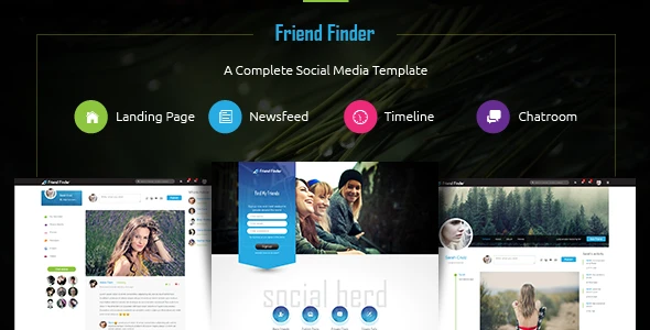 Friend Finder – Social Network HTML5 Template